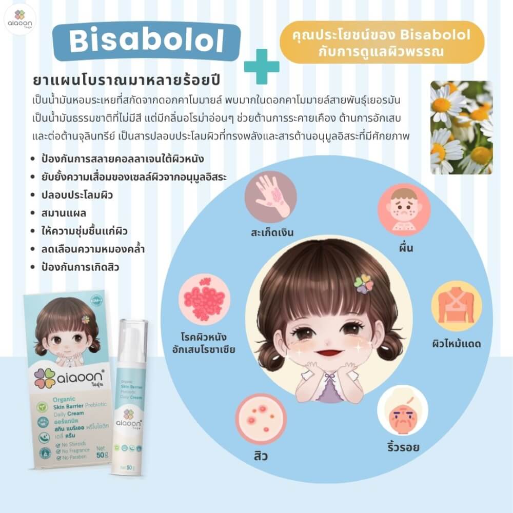 สกินแบริเออพรีไบโอติก ออร์แกนิค AIAOON 50 กรัม